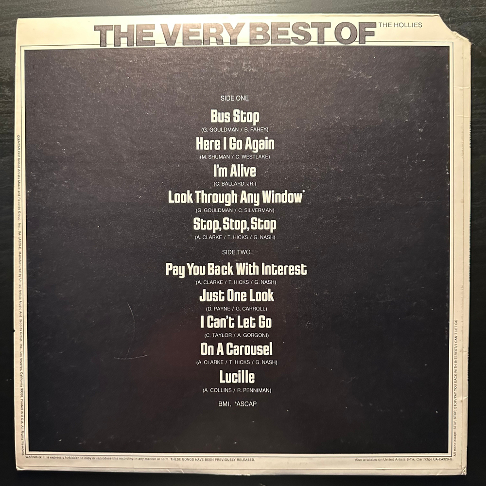 The Hollies – The Very Best Of The Hollies (США 1975г.)