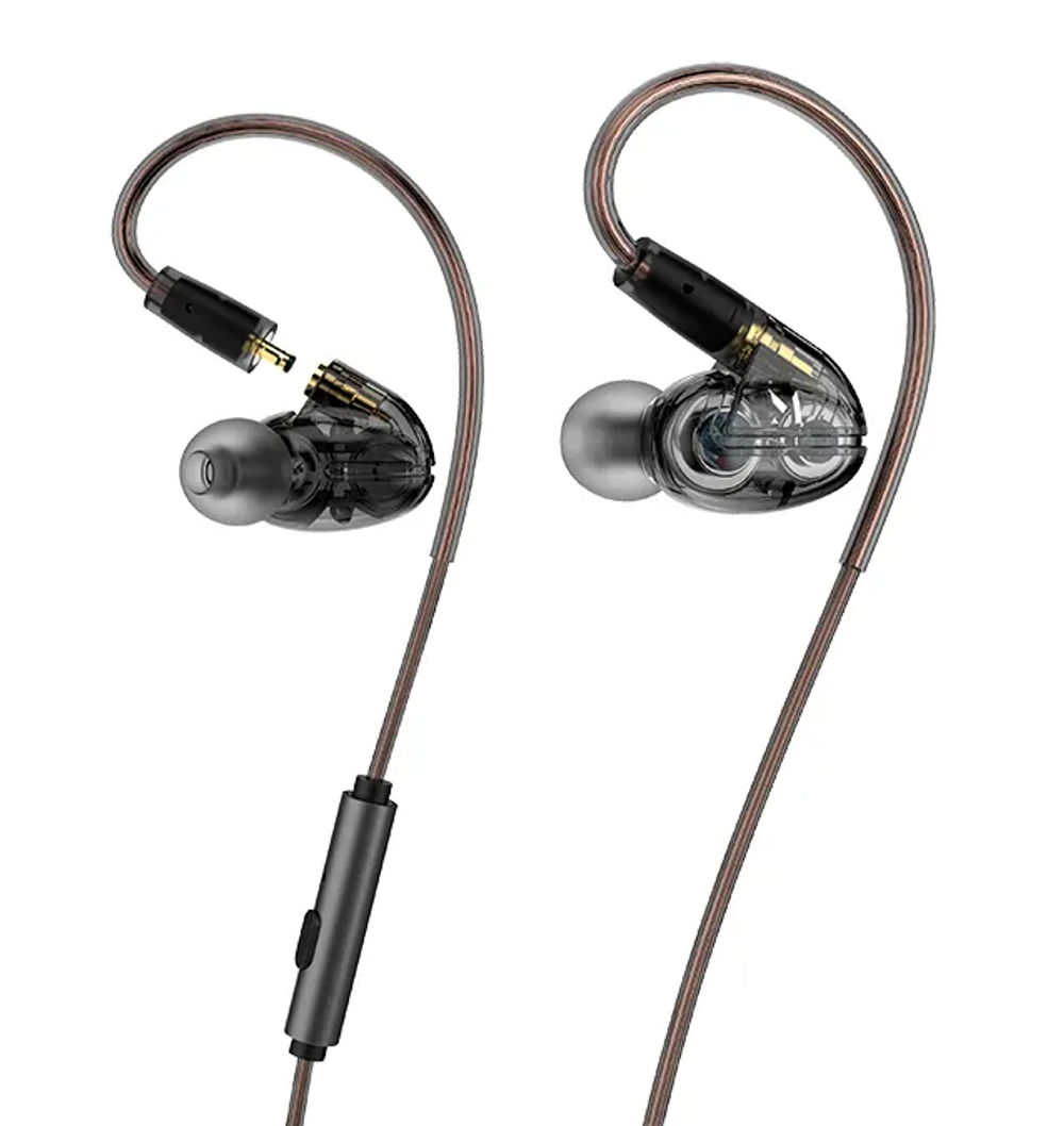 Music Public Kingdom IEM200M (прозрачный/черный) проводные внутриканальные наушники