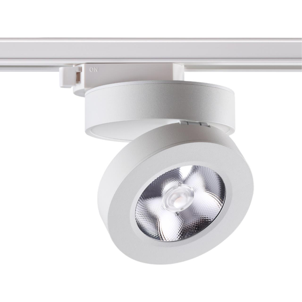 357986 PORT NT19 284 белый Светильник трековый однофазный трехжильный IP20 LED 3000К 12W 220V GRODA