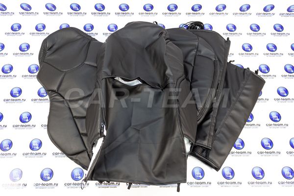 Авточехлы "Recaro" ("Рекаро") из экокожи на Лада Приора 1 седан
