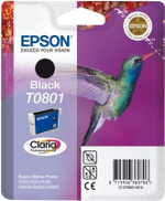 Epson Hummingbird Singlepack Black T0801 Claria Photographic Ink C13T08014010