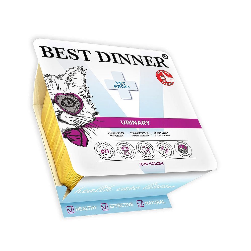 Влажный корм для кошек Best Dinner Vet Profi Urinary, паштет с ягненком для растворения струвитных камней и профилактики струвитного уролитиаза, Ламистер 100 г Влажный корм для кошек Best Dinner Vet Profi Urinary, паштет с ягненком для растворения струвитных камней и профилактики струвитного уролитиаза, Ламистер 100 г