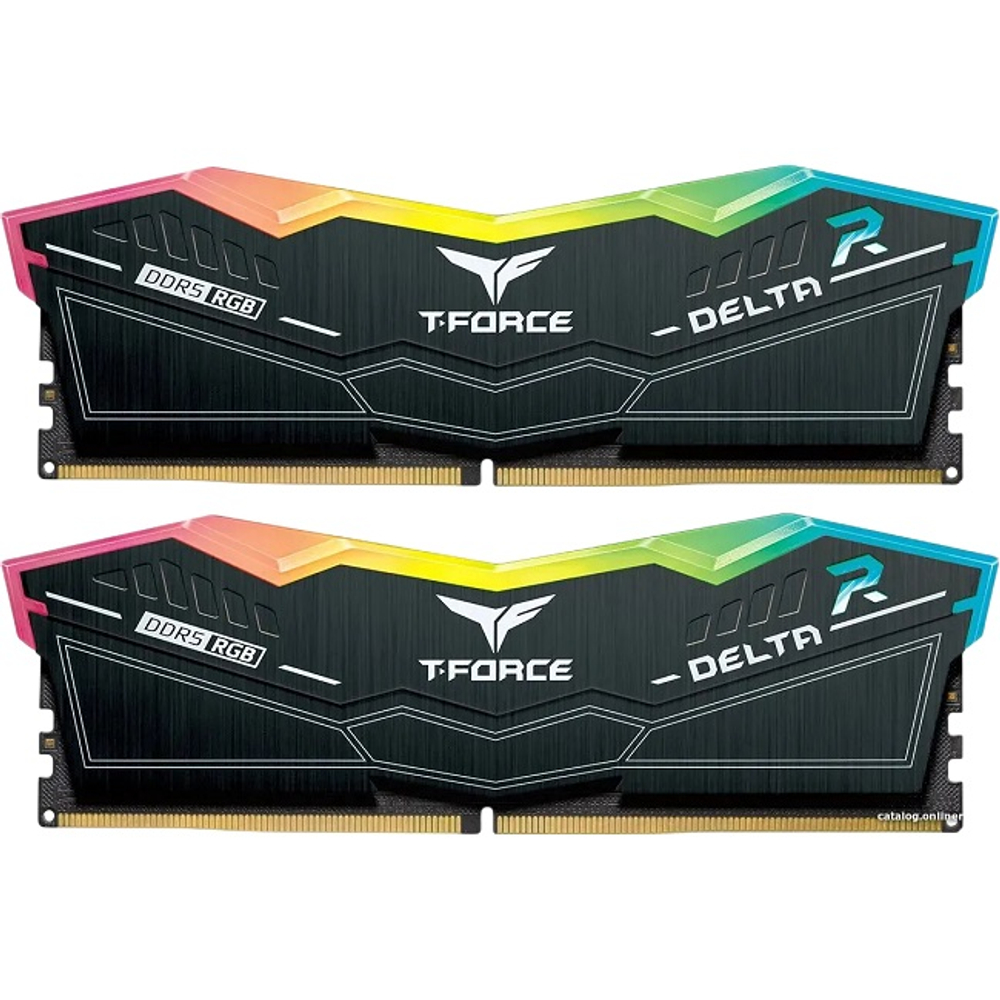 Оперативная память DIMM DDR5 64Gb, 6400Mhz, 2x32GB, Team Group T-FORCE DELTA RGB (FF3D564G6400HC40BDC01)