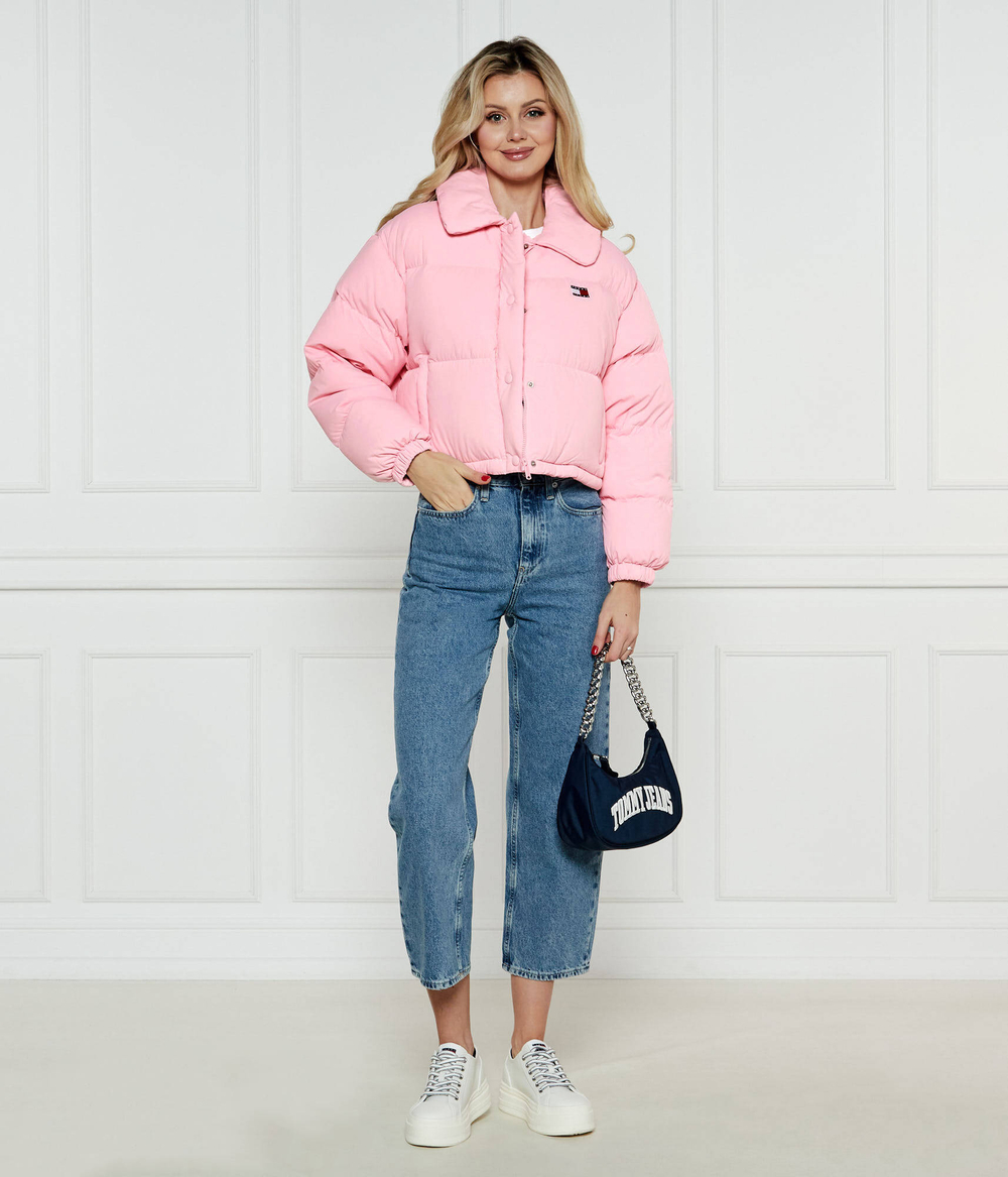 Пуховая куртка Tommy Jeans - пудро-розовый(DW0DW20390)