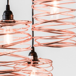 Spiral Nest Cascading 3 Light Chandelier, Bronze -Open Box By Zac Ridgely, from Ridgely Studio Works