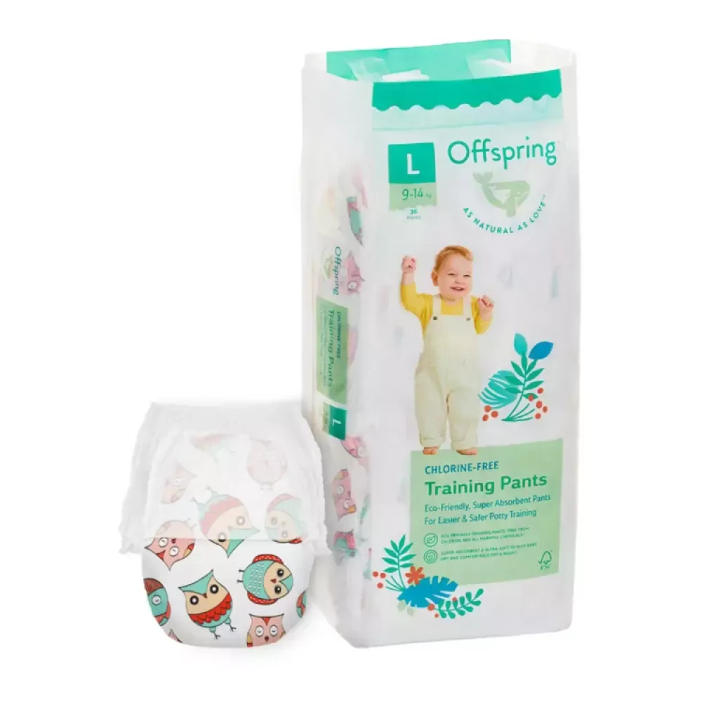 Offspring трусики-подгузники L 9-14кг 36шт совы Offspring трусики-подгузники L 9-14кг 36шт совы