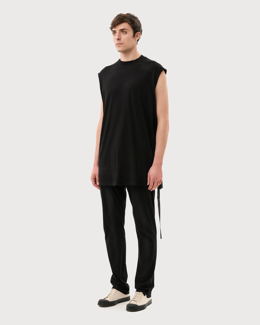 RICK OWENS DRKSHDW БРЮКИ ЧЕРНЫЕ LIDO BERLIN  DRAWSTRING