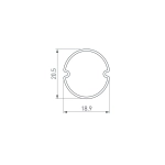 Экран ARH-ROUND-D20-DUAL-2000 OPAL BLACK (Arlight, Пластик)