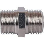 Ниппель STOUT SFT 0004 - 1/4" (для стальных труб, латунь никелированная)
