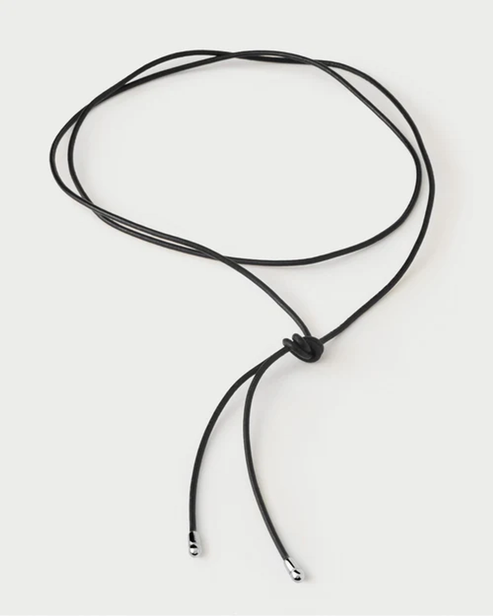 Колье Dana Leather Bow Серебро 925 пробы покрытое родием