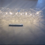 Pendant design lamp Etoile by Terzani Long (Silver)