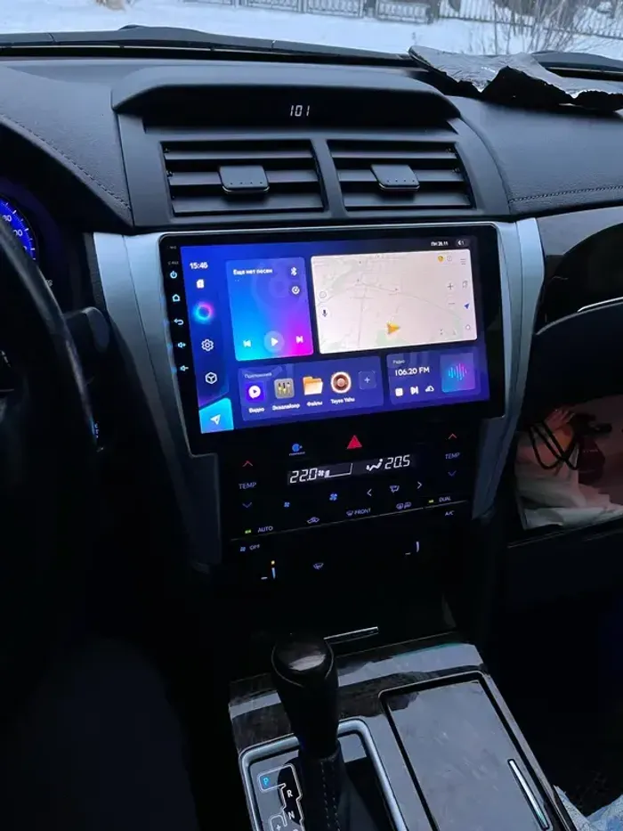 Магнитола для Toyota Camry 55 2014-2018 (рамка серебро) - Teyes CC3L на Android 10, CarPlay, 4G SIM-слот