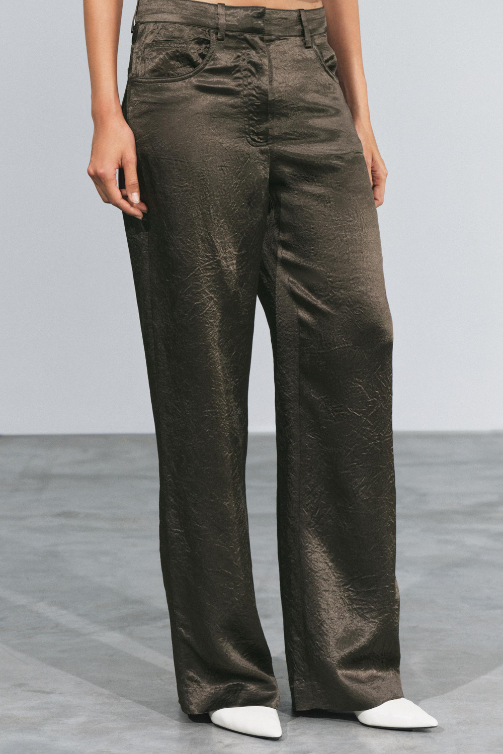 АТЛАСНЫЕ БРЮКИ — ZW COLLECTION — ZARA
