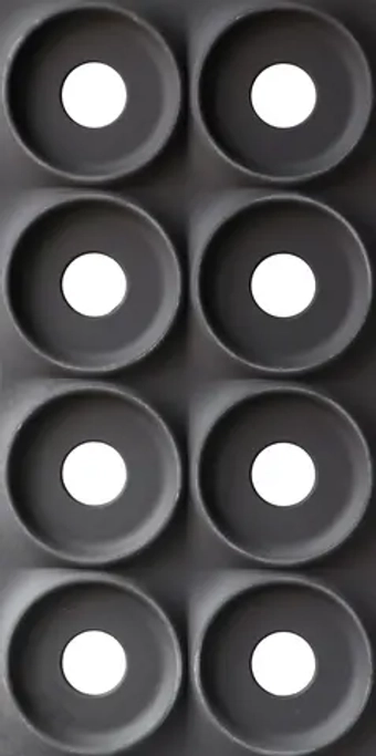 Объемная полиуретановая панель, круги, Черный / PU BLOCK PANEL 6-Black 1200х600х40 мм