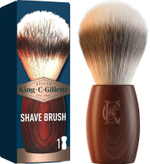 Помазок Gillette "King C.", синтетическая щетина, ручка из дерева, 1 шт.