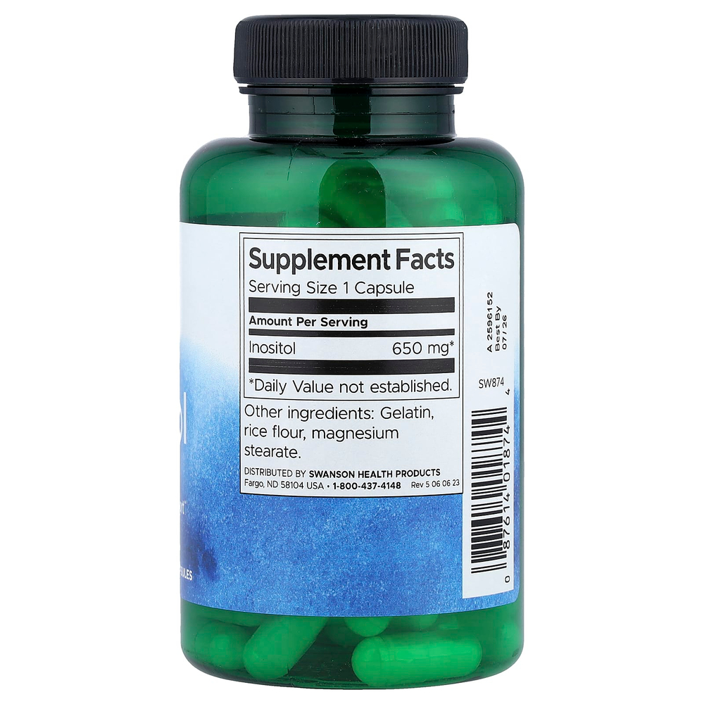 Swanson Vitamins, Инозитол, 650 мг, 100 капсул