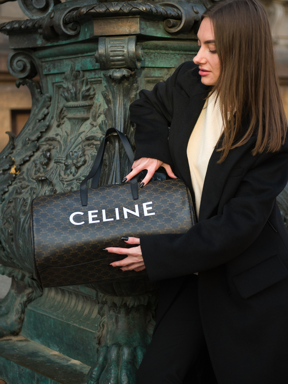 Celine Duffle Bag in Triomphe Canvas