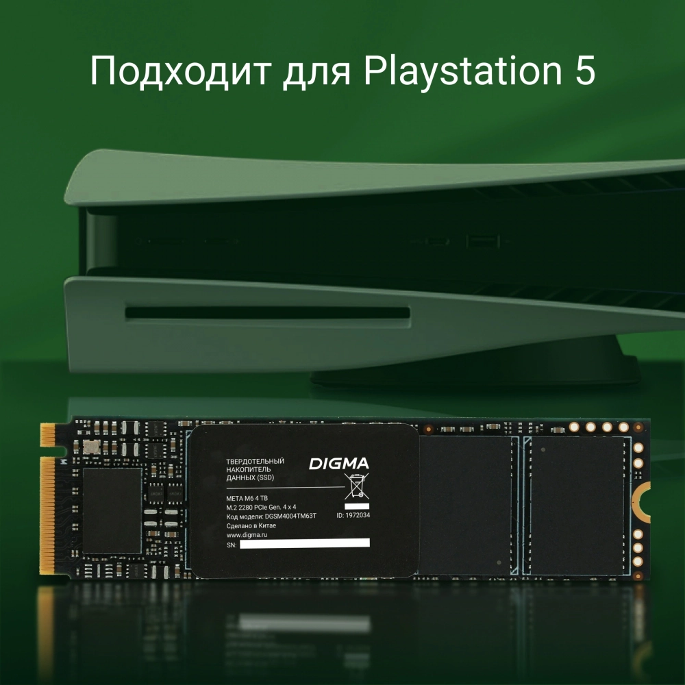 Накопитель SSD Digma 4Tb Meta M6 (DGSM4004TM63T)