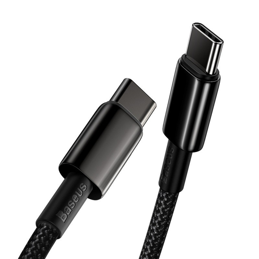 Кабель-зарядка Type-C на Type-C Baseus Tungsten Gold 100W 1м (CATWJ-01) черный