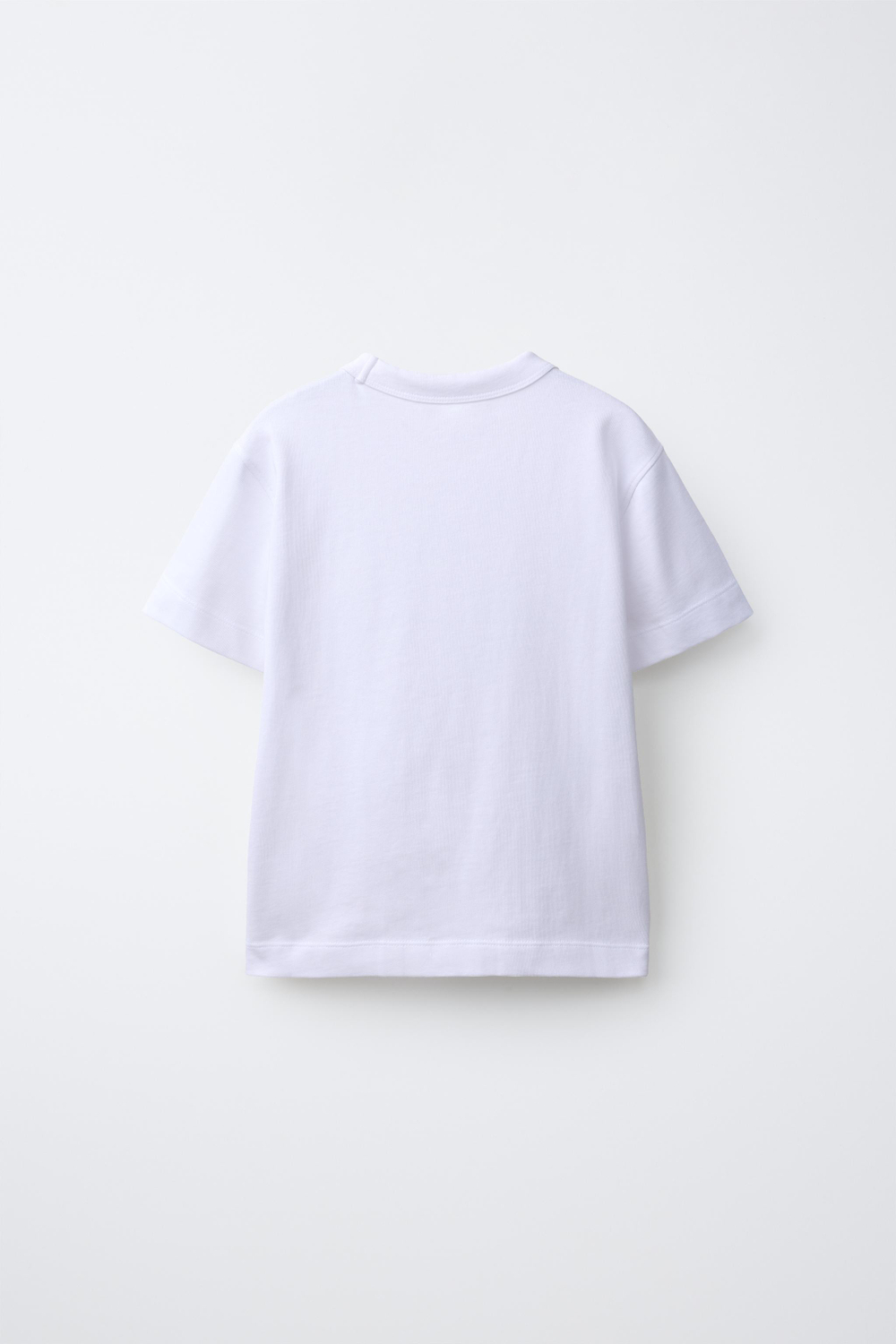 ZARA ОДНОТОННАЯ ФУТБОЛКА HEAVY JERSEY, БЕЛЫЙ