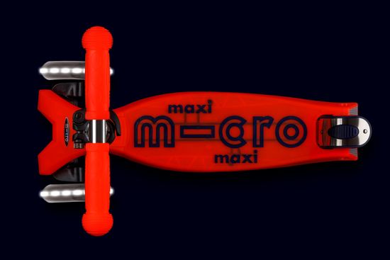 Самокат Maxi Micro Deluxe Glow LED Red