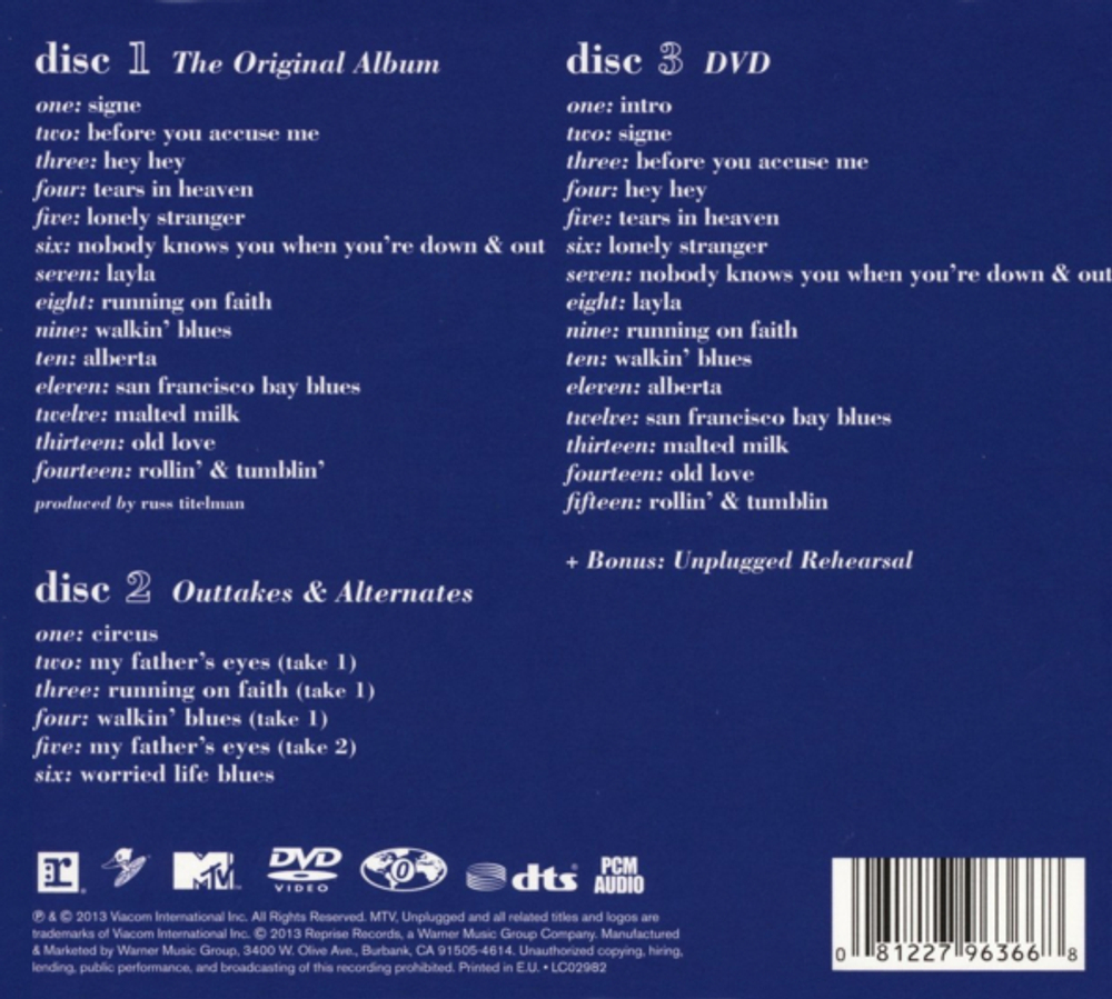 Eric Clapton / Unplugged (Deluxe Edition)(2CD+DVD)