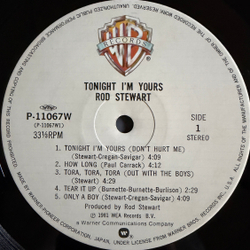 Виниловая пластинка Rod Stewart - Tonight I'm Yours LP