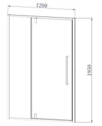 Душевая дверь Vincea Слим-Н (Slim-N) VDP-4SN120CL, хром, стекло прозрачное