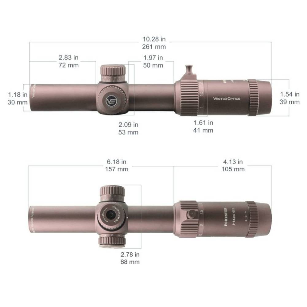 Оптический прицел Vector Optics SFP Forester 1-5x24 GenII Coyote FDE ( Сетка Illuminated Crosshair / с подсветкой )