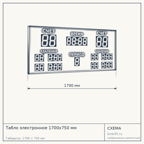 Табло электронное 1700x750 мм — от 63 000 ₽