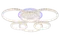 Люстра потолочная светодиодная Rilon 81071/3+3 WHITE+RGB, 368 Вт, белая