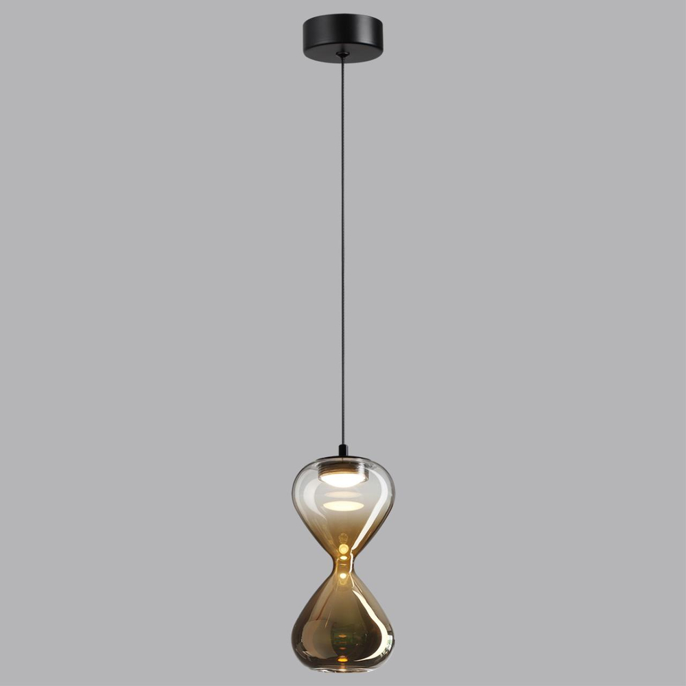 5094/4L PENDANT ODL25 357 черный/прозрачн./золотой градиент/металл/стекло Подвес LED 4W 4000K 388Лм GLESSI