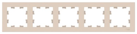 Рамка Systeme Electric ATLASDESIGN 5-постовая бежевая 35981