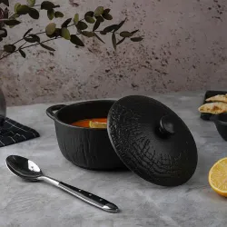Бульонница 500 мл d 14 см h7 см с крышкой Black Raw Wood P.L. Proff Cuisine [6]