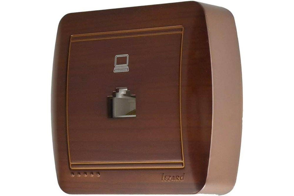DEMET 711 0500 139 Розетка компьютерная махагон