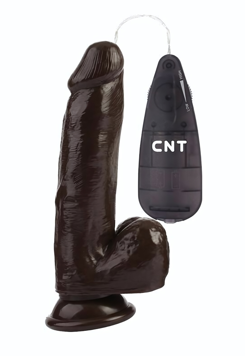 Коричневый вибратор-реалистик 7.4 Stud Realistic Dildo - 19 см. (Цвет: коричневый)
