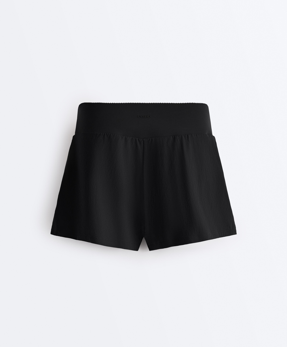 OYSHO Двойные шорты Compressive Pocket 10 см, черный