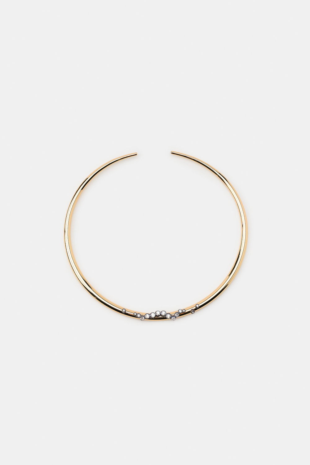 ZARA МЕТАЛЛИЧЕСКИЙ ЧОКЕР СО СТРАЗАМИ, ЗОЛОТИСТЫЙ