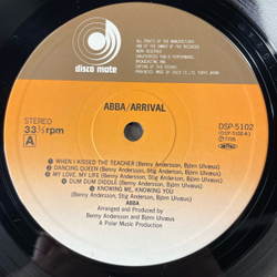 Винтажная виниловая пластинка LP ABBA АББА Arrival Прибытие (Япония 1977) (Без Оби) Dancing Queen