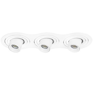 Комплект из светильников и рамки 3*LED 21W 3000K i636162 белый InteroBall Lightstar