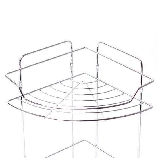Полка для ванной 2-ярусная угловая Besser BS 0435D (29,5х22х33 см) из хромированной стали