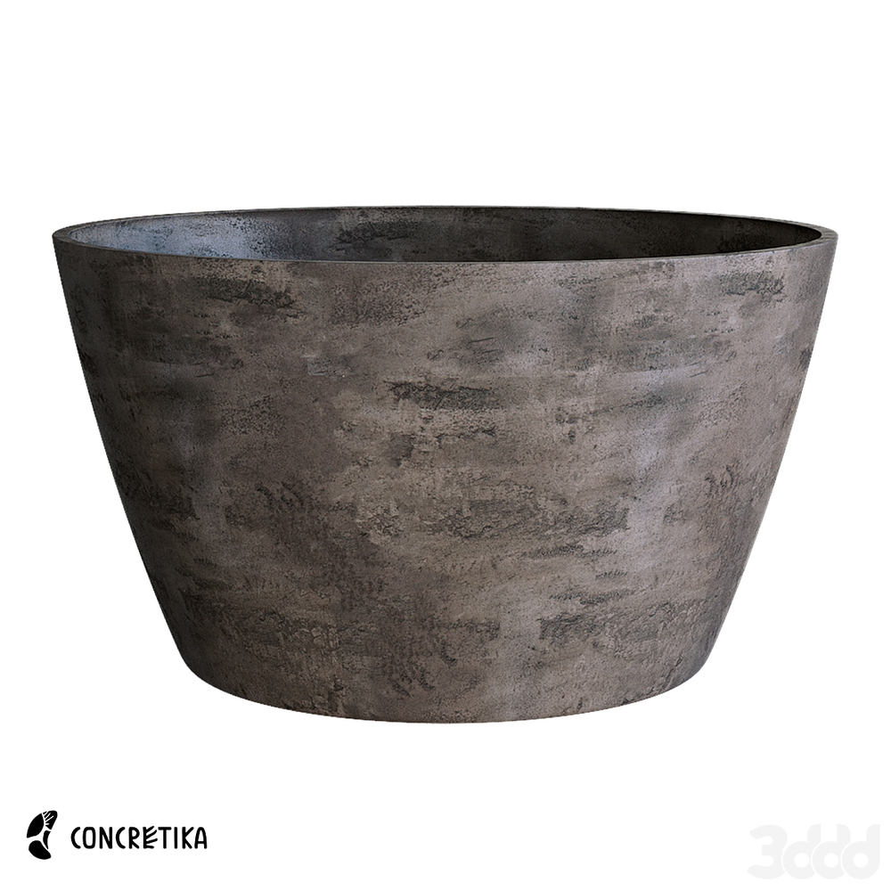 Кашпо BOWL CONCRETE GREY DARK D80 H45
