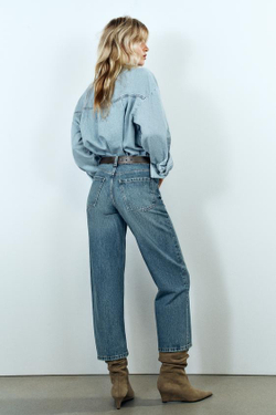 ZARA ДЖИНСОВАЯ РУБАШКА Z1975, ГОЛУБОЙ