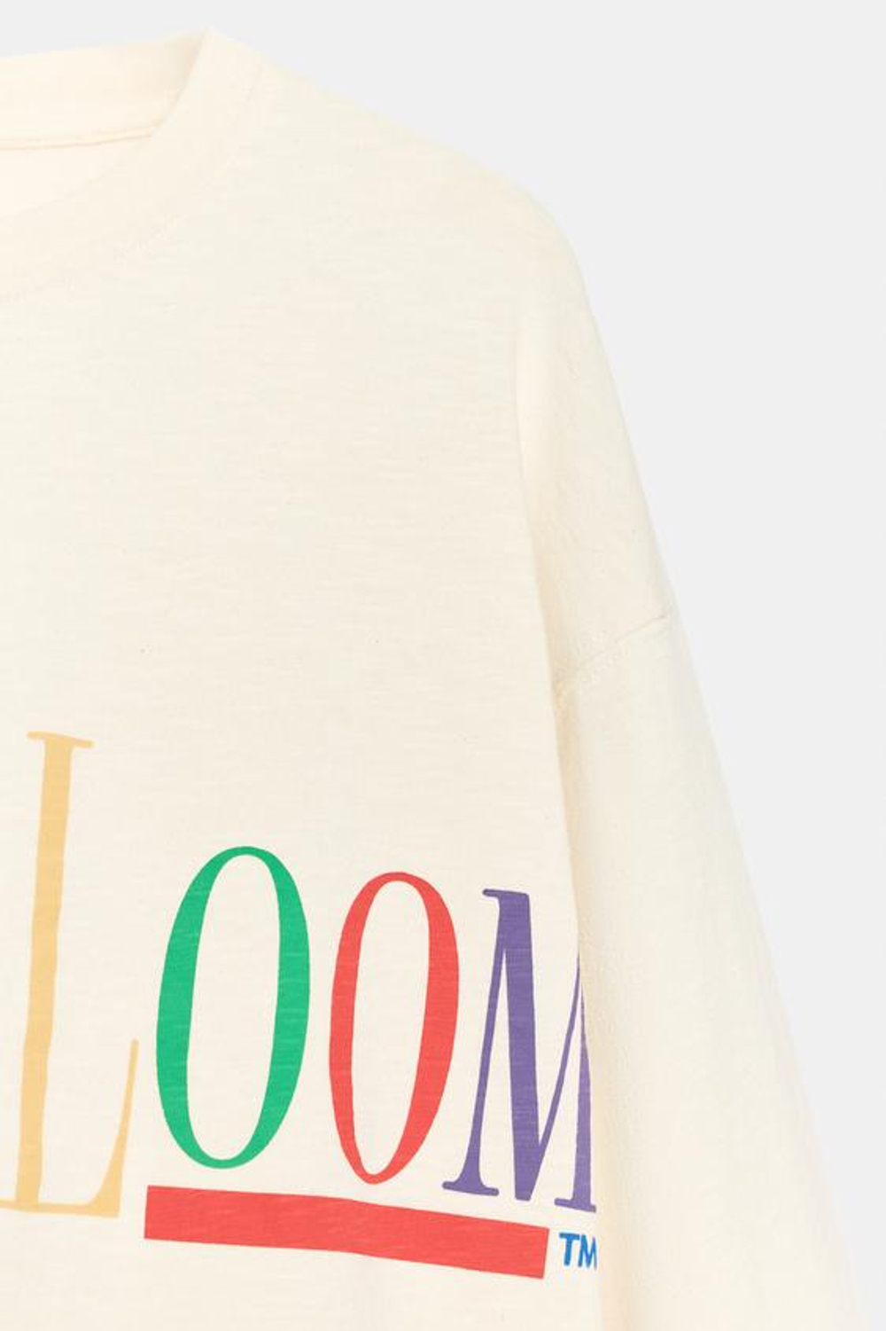 ZARA - FRUIT OF THE LOOM™ ФУТБОЛКА С ДЛИННЫМ РУКАВОМ, ЭКРЮ