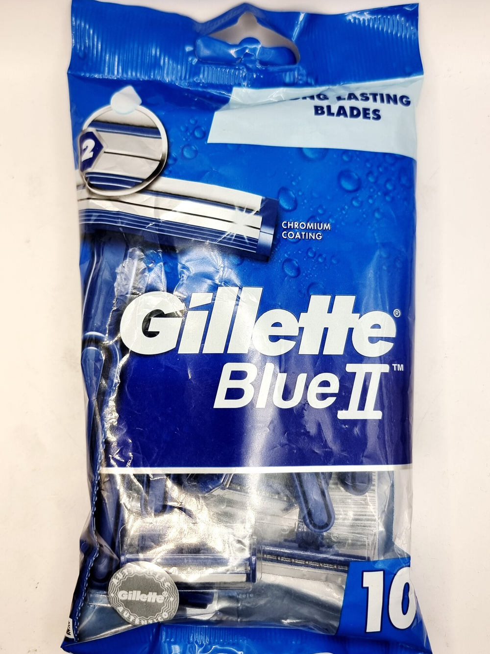 Gillette одноразовый бритвенный станок Blue II, синий, 10 шт. (ИЗ Финляндии)