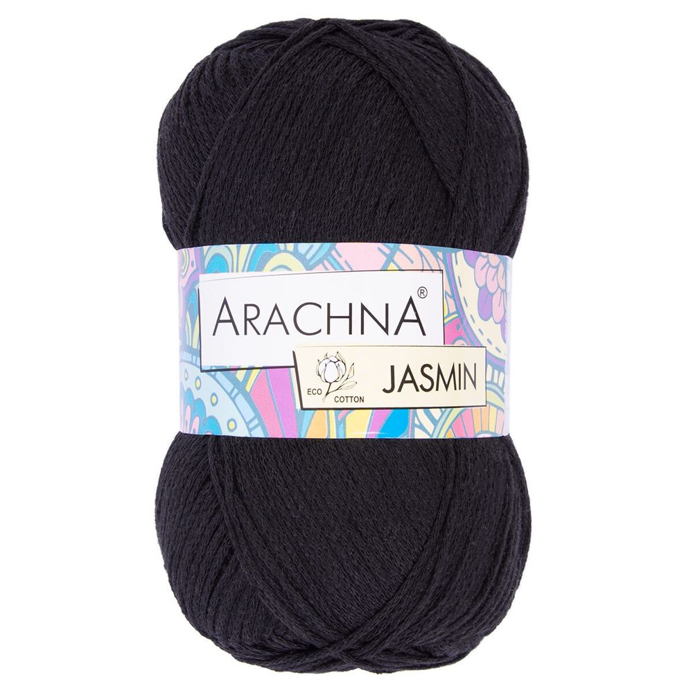 Пряжа Arachna Jasmin / уп.5 мот. по 100г, 250м, 115 черный Пряжа Arachna Jasmin / уп.5 мот. по 100г, 250м, 115 черный