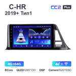 Teyes CC2 Plus 9"для Toyota C-HR 2019+ (тип1)