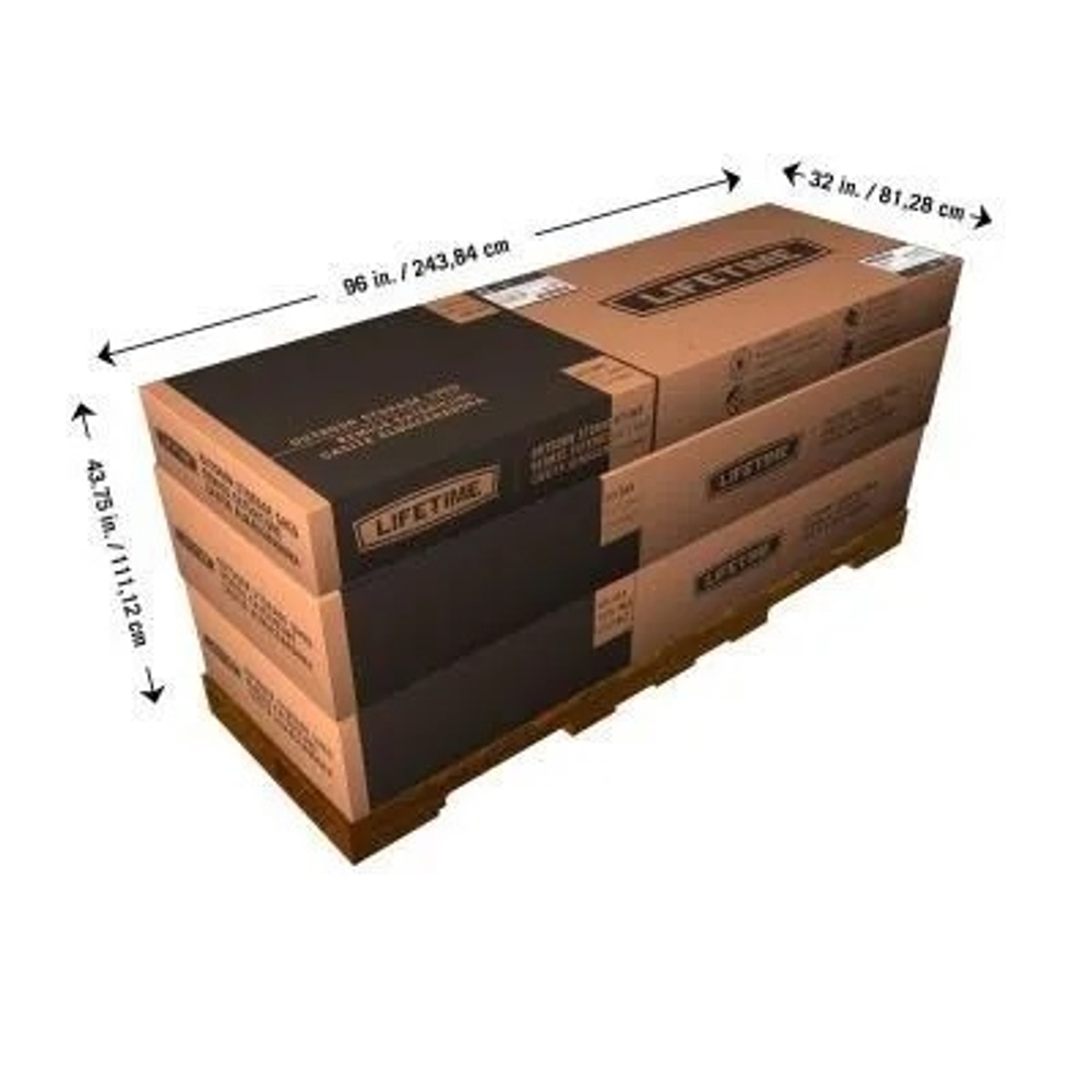 Пластиковый сарай с двумя входами LifeTime 15x8 DD