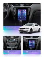 Магнитола для Skoda Octavia A7 2013-2020 (климат) - Teyes TPRO 2 монитор 9.7" QLED в стиле "Тесла" на Android 10, Быстрая, 4G SIM-слот