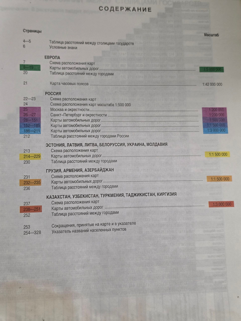 Атлас автомобильных дорог России, Европы, Азии